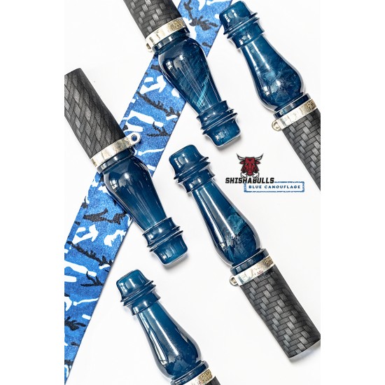 ShishaBulls - Kehribar Askılı Sipsi XL - Blue Camouflage